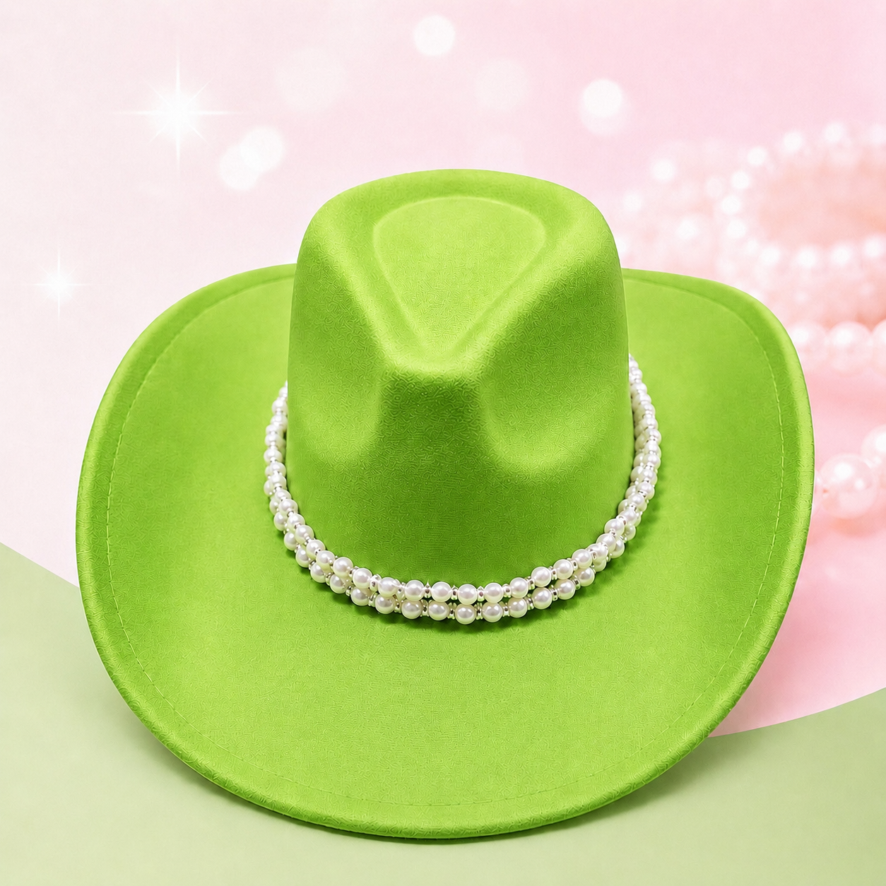 Pearl Trim Cowboy Hat